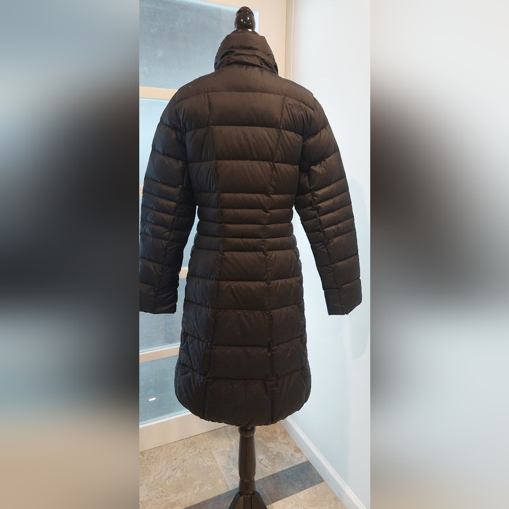 Women's Long Puffer Coat - Brown - Picture 6 of 11